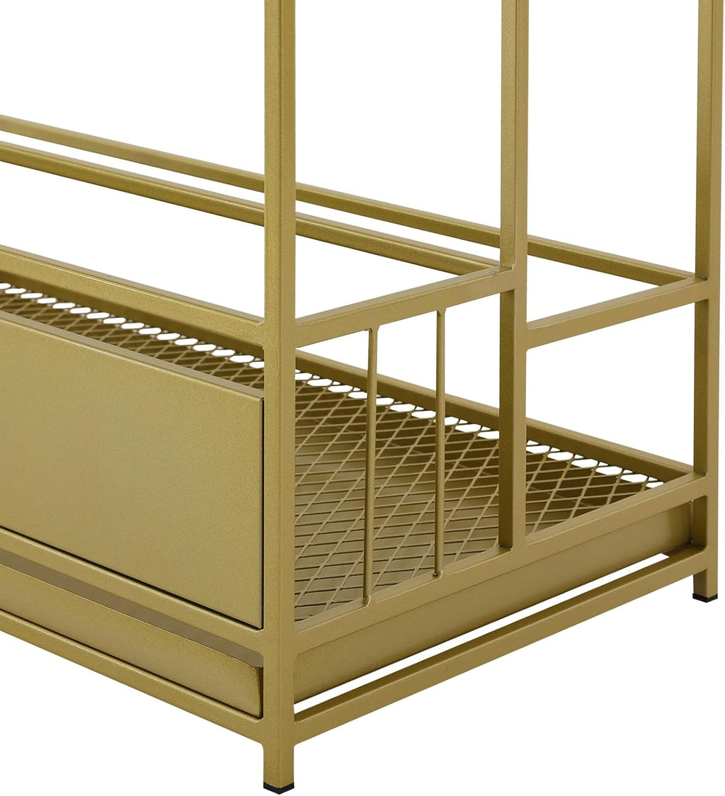 Metal Umbrella Storage Rack, Freestanding Entrance Umbrella Holder, Walking Cane Organizer Stand with Removable Water Drip Tray for Indoor Outdoor Home Office Entryway