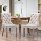 47" Kitchen Round Dining Table 5 Piece Set with Velvet Upholstered Chairs | Multi padded chairs, round oval dining sets for apartments, wipeable tabletop, fits farmhouse & modern decor