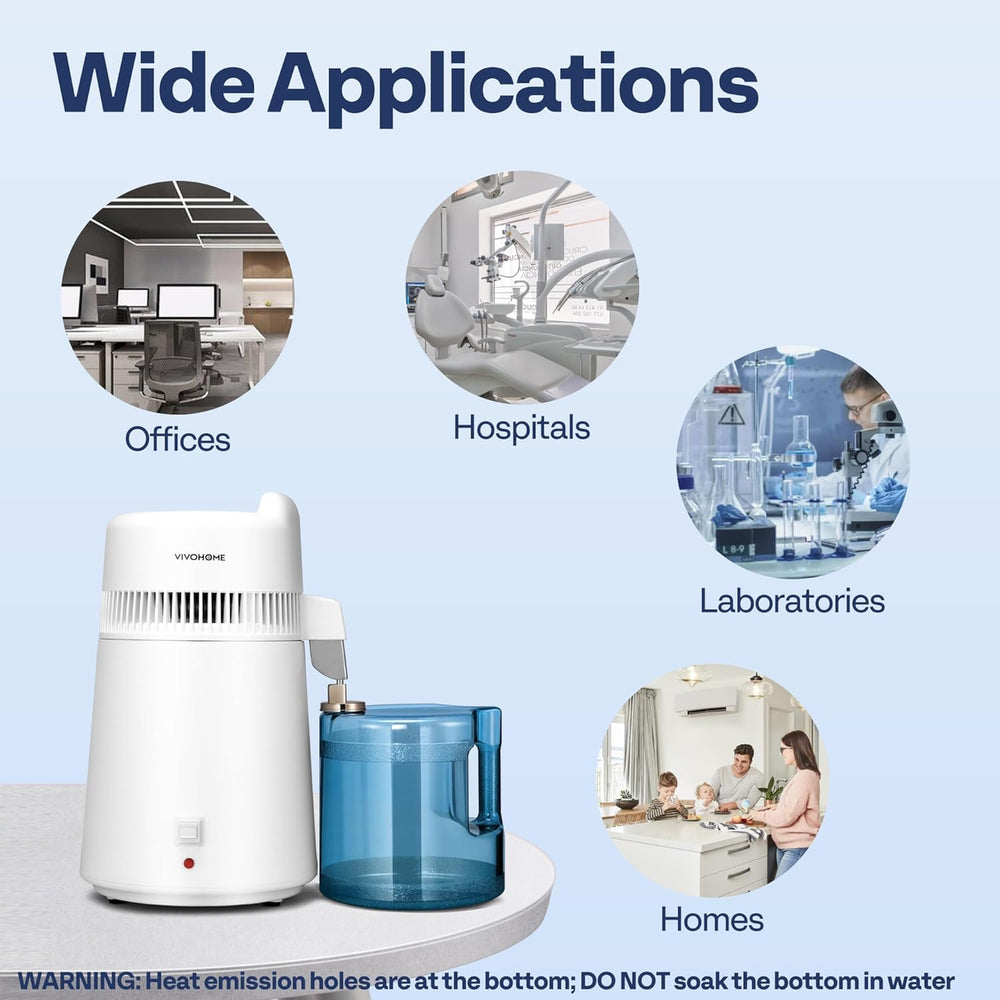 VIVOHOME 1.6 Gallon/6L 900W Water Distiller Countertop