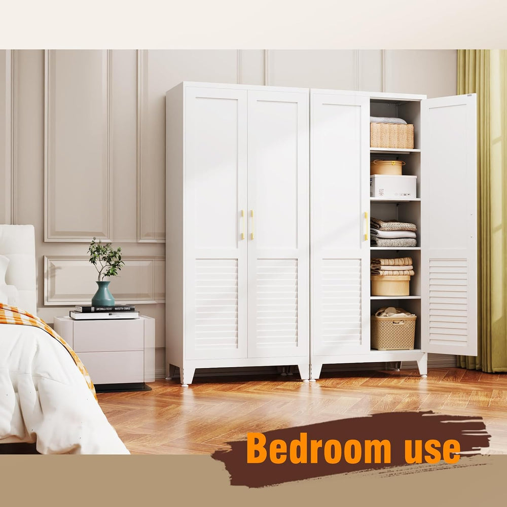 61''Kitchen Pantry cabinet ,Adjustable Storage Cabinet with 2 Doors a...