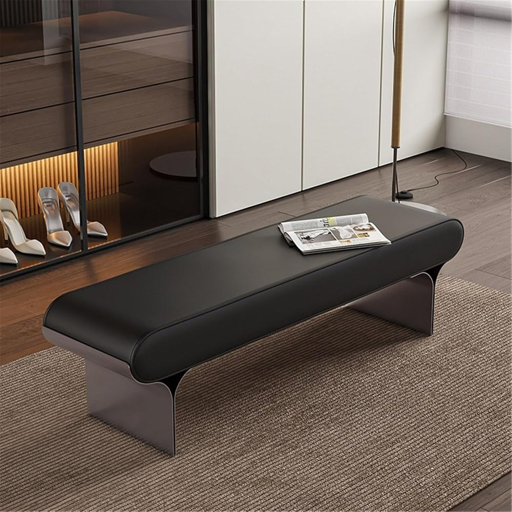 Modern Upholstered Bed end Stool Bedroom Home Use Bedside Dressing Room Woode...