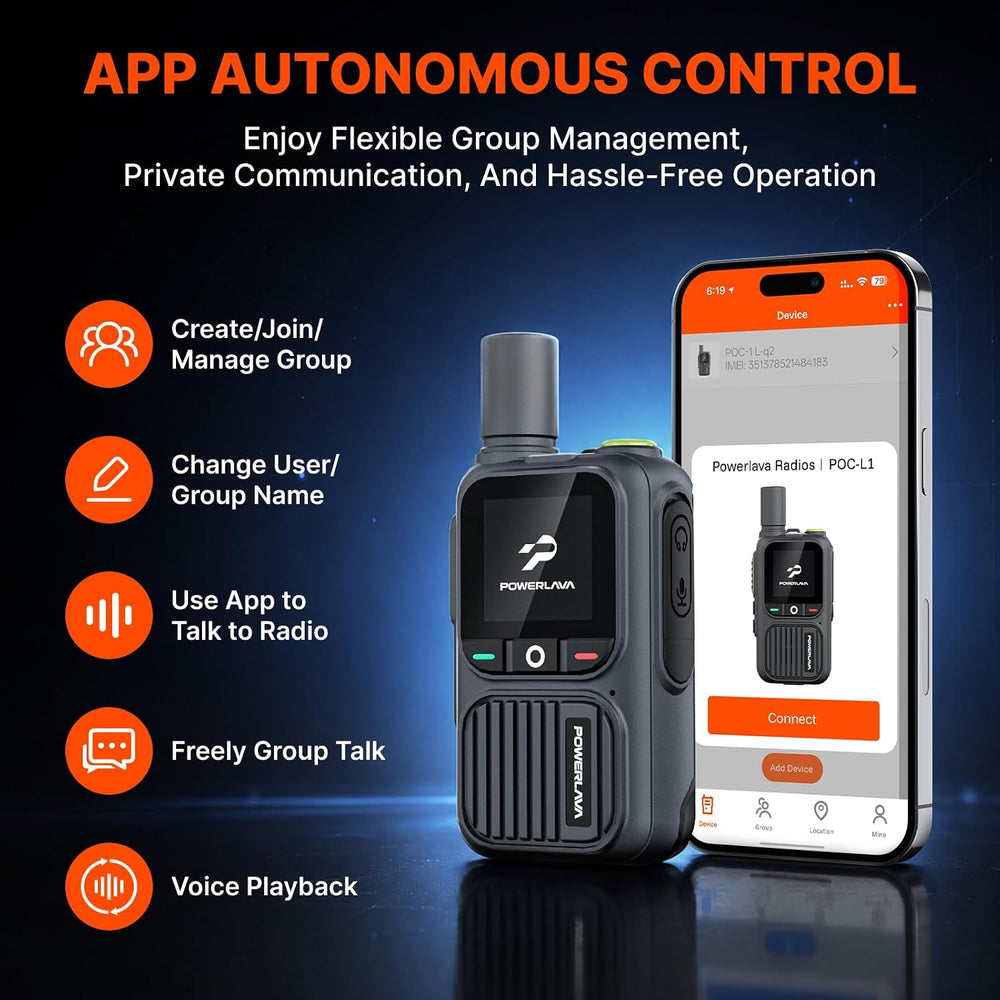 Lifetime Free Walkie Talkies Long Range 4G LTE Radios Global PoC Radios