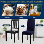 Stretch Dining Room Chair Covers, Kitchen Chair Covers Set of 4, Removable Washable Dining Chair Slipcovers for Home, Hotel, Banquet