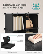 SONGMICS Cube Storage Organizer, 12-Cube Closet Storage Shelves, Modular Bookcase, Black ULPC34HV1
