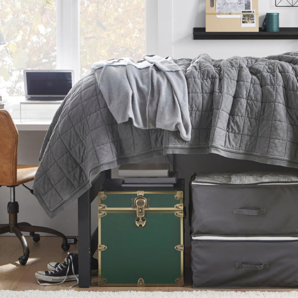 Rhino Classic College Dorm Cube Trunk, Antique Brass Storage Chest, Bench | 1...