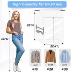 35" Hanging Garment Bags for Closet Storage Large Clear Garment Bags for Hanging Clothes Garment Rack Cover Coat Protector for Suit, Wardrobe, Bottom Enclosed