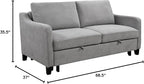 ERYE Modern 3-in-1 Sofa Loveseat Convertible Sleeper Sofabed, Queen Size Upholstered Love Seat Sofa Soft Cushion Daybed with Pull Out Sleeper Couch Bed for Living Room Home Apartment RV