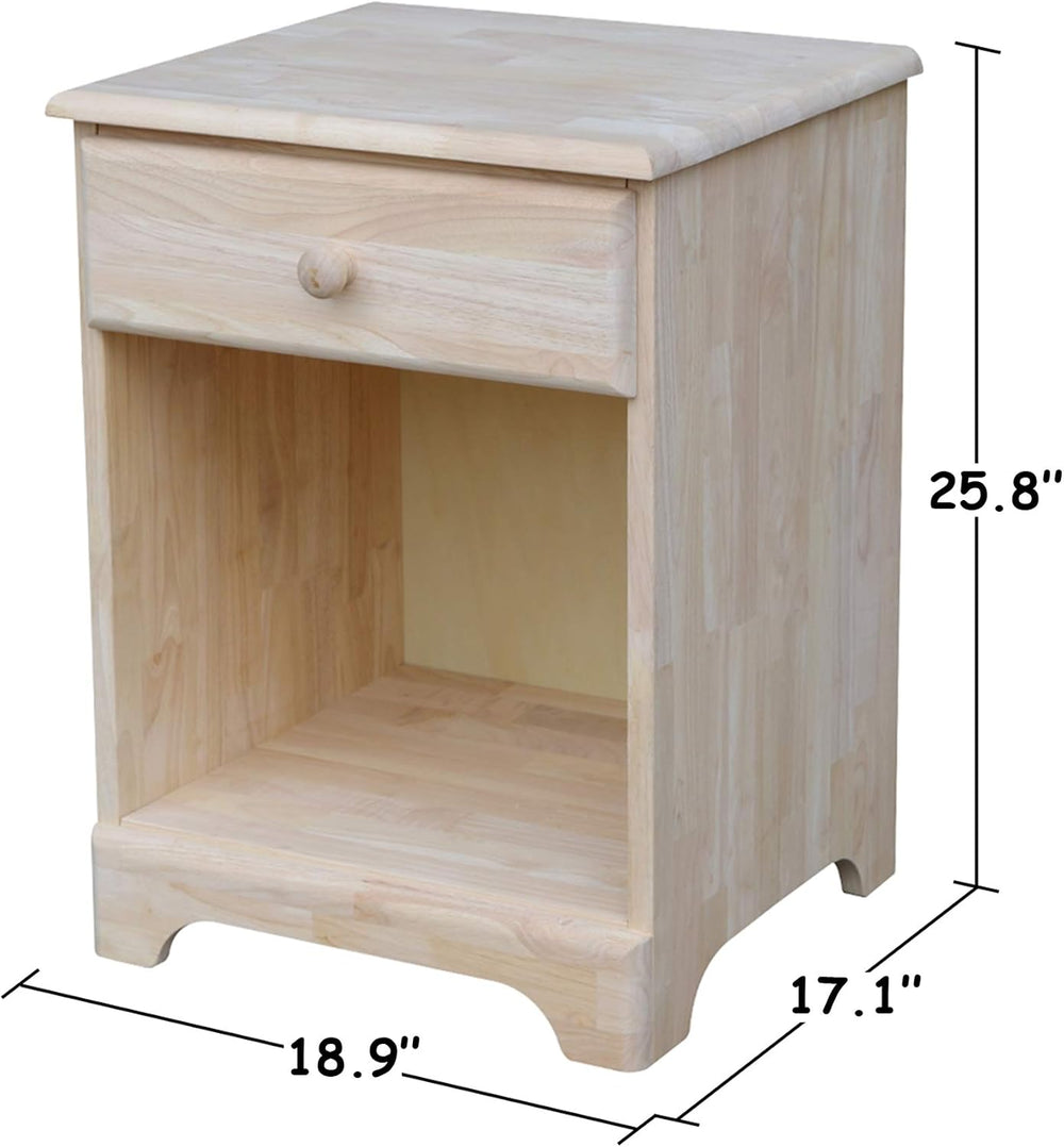 IC INTERNATIONAL CONCEPTS Nightstand Unfinished