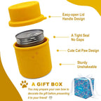 Original Canned Dog Food Storage Container | Silicone Can Cover Pet Food Sealer | BPA Free, Airtight, Dishwasher & Freezer Safe (Orange)