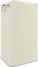 SNIGJAT Extra Large Laundry Hamper, 100 L Tall Laundry Basket with Sturdy Handles, Dirty Clothes Basket for Bedroom, Large Hamper, Sturdy Storage Organizer for Clothes Toys Beige