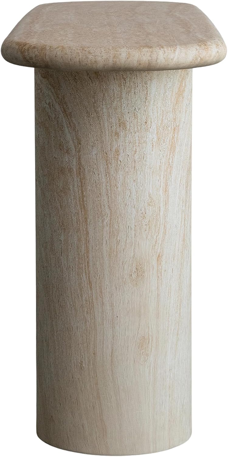 Creative Co-Op Lightweight Eco Stone Rectangle Indoor/Outdoor Table with Trav...