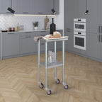 AmGood 18" Long x 18" Deep Stainless Steel Table with Casters