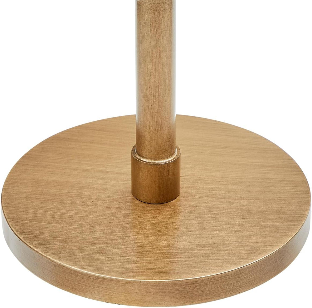 Antique Brass Adjustable Height Accent Table