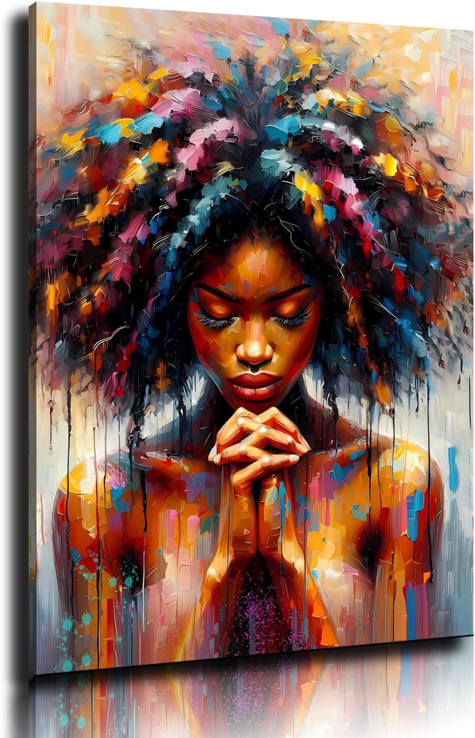 Abstract Woman Wall Art Canvas Print Framed Poster Picture Modern Artwork Wal...