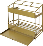 Metal Umbrella Storage Rack, Freestanding Entrance Umbrella Holder, Walking Cane Organizer Stand with Removable Water Drip Tray for Indoor Outdoor Home Office Entryway