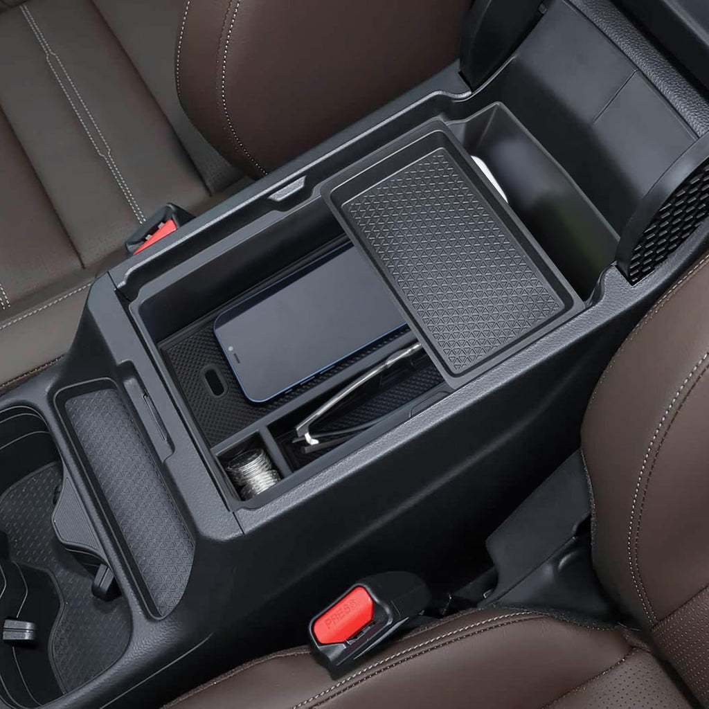 Center Console Organizer Compatible with 2026 2025 2024 2023 Honda CR-V Armrest Storage Box Coin and Glass Holder ABS Plastic Insert Secondary Storage Interior Accessories