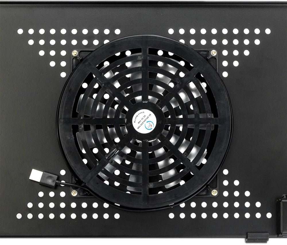 360-Degree Rotation Multifunctional Portable Folding Table with Fan & Mou...