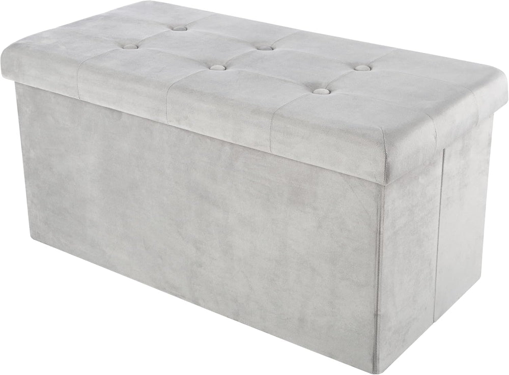 Storage Ottoman - Velvet Tufted Footrest, Linen Chest, or Bench Organizer wit...