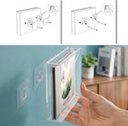 CD Jewel Case Holder for Single and Chubby CD Box Wall Mount Protector Case Holder Display Frame Shelf-5.75X5X1.1 inches (Large)
