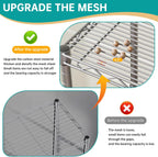 SINGAYE 5 Tier Shelf Wire Shelving Adjustable Storage Shelves Rack Standing Units for Kitchen Closet Laundry Bathroom Organizers Metal Pantry Narrow Mesh Gaps 10" D x 16" W x 55" H Gray