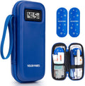 YOUSHARES Insulin Cooler Travel Case with Temperature Display - Refrigerated Medicine Cooling Bag with 2 TSA Approved Ice Pack, Medication Pen Diabetic Supplies Organizer for Trip and Daily
