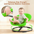Spinning Chair for Autistic Kids, Sit and Spin Autism Toys for Age 3+, Sensory Swivel Chair Enhancing Motor Skills, Educational Indoor & Outdoor Toys (Green)