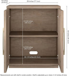 Henn&Hart Tillman Accent Cabinet, 28" Wide, Gray