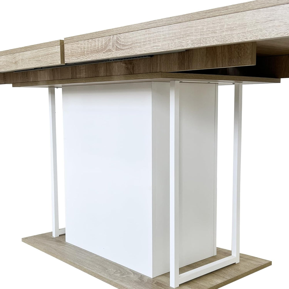 KEIKI Extendable Dining Table for 6-10 People, Dining Room Table for Gatherin...