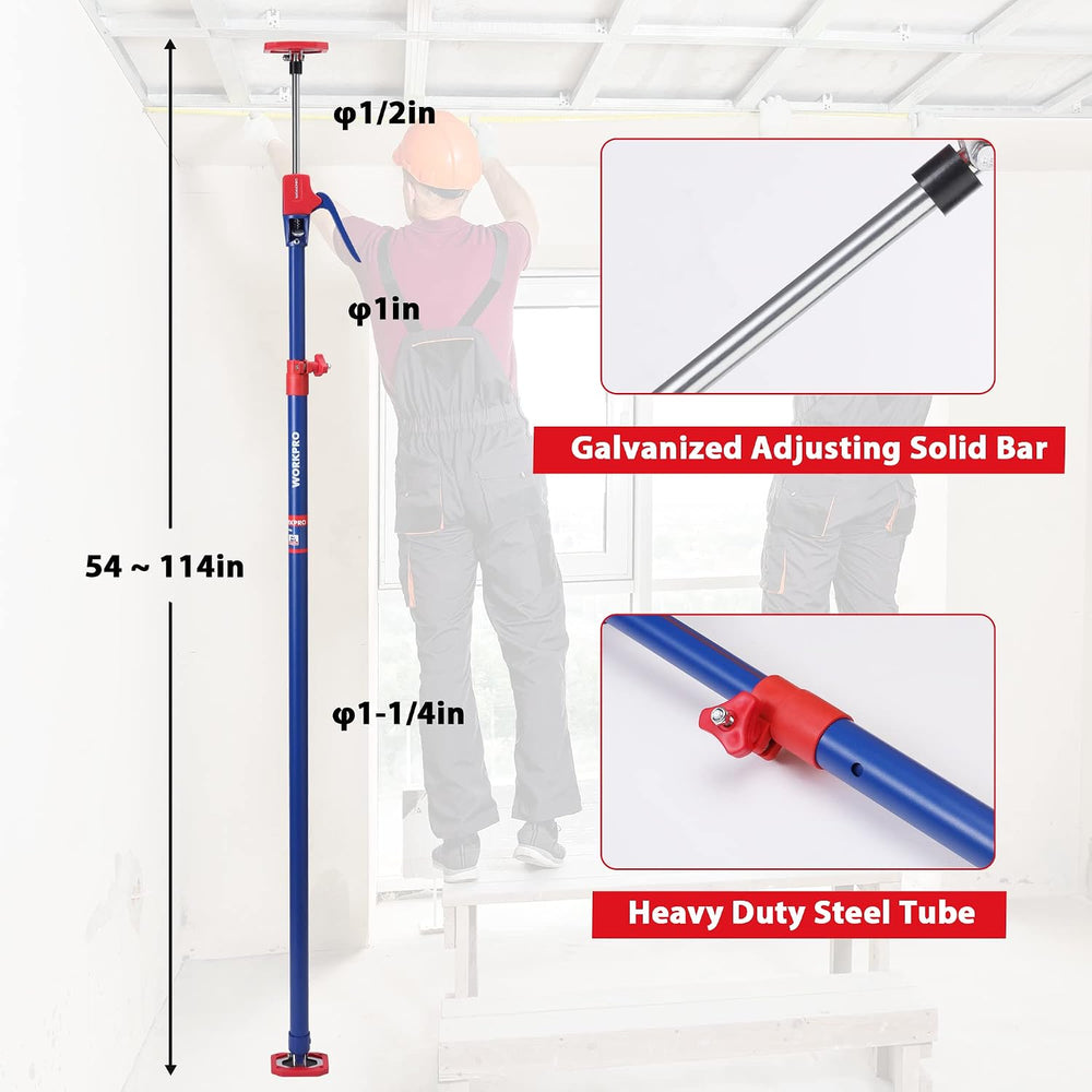 WORKPRO Cabinet Jacks, 54-114 in Adjustable Support Pole, 154 lbs, 2-Pack