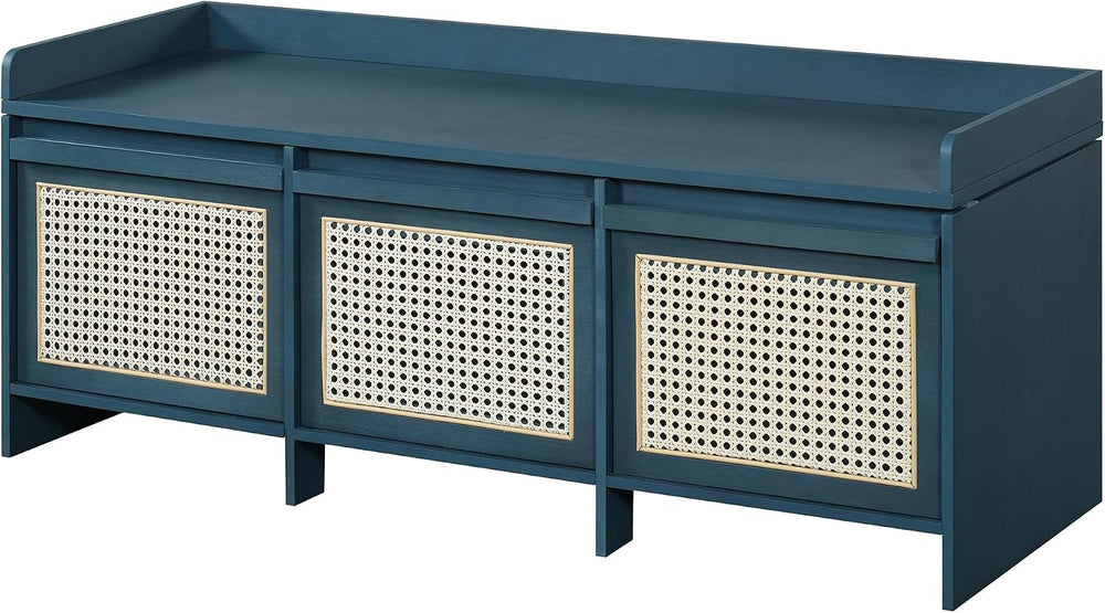 SOFTSEA 48" Shoe Storage Bench with Cushion, 2-Tier Entryway Bench with ...