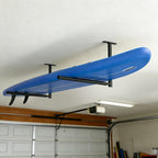 Stainless Steel Ceiling Storage Rack, 10"-18" Height Adjustable,Kayak Overhead Garage Storage Rack, Holds 100 lbs, for High-Altitude Storage of Kayaks, Surfboards, Canoes, Skis, and Ladders