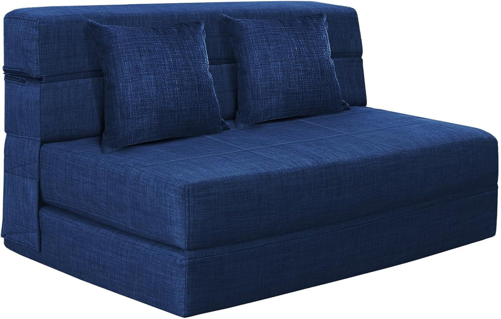 Nigoone 60 Inch Folding Sofa Couch Memory Foam with Pillow Convertible Sleepe...