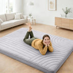ZonLi Japanese Floor Mattress Futon Mattress Twin Size, Thicken Roll Up Tatami Mat Washable Cover, Portable & Foldable Floor Bed Mattress for Sleeping, Dormitory, Adult