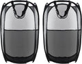Collapsible Pop Up Laundry Hamper, Extra Large Mesh Foldable Laundry Basket Bag, 28" x 16" x 16", 2 Pack (Black)