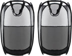 Collapsible Pop Up Laundry Hamper, Extra Large Mesh Foldable Laundry Basket Bag, 28" x 16" x 16", 2 Pack (Black)
