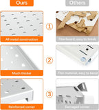 TORACK Metal Pegboard Panels and Hooks for Garage, Workbench, Shop, Shed Tool Organizer Peg Board with 1/8" & 1/4" Holes, Modular Wall-Mounted Pegboard with Pegboard Hooks(Cream White)