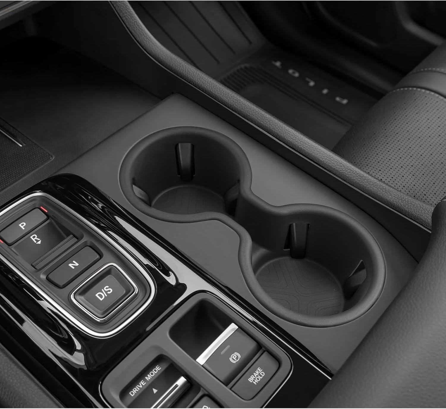 LUWU 2026 Passport Center Console Cup Holder Compatible with 2023 2024 2025 Pilot & 2026 Passport Interior Accessories Center Console Silicone Cup Holder Insert 2025 Pilot Accessories Black