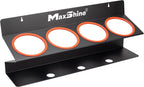 Maxshine Universal 4 Pack Spray Bottle Holder (16oz/34oz) - Holds 7 IK Trigger Sprayers with 3 Small Holes, Sturdy & Lightweight Wall-Mounted Organizer for Detailing Accessories, Easy to Install
