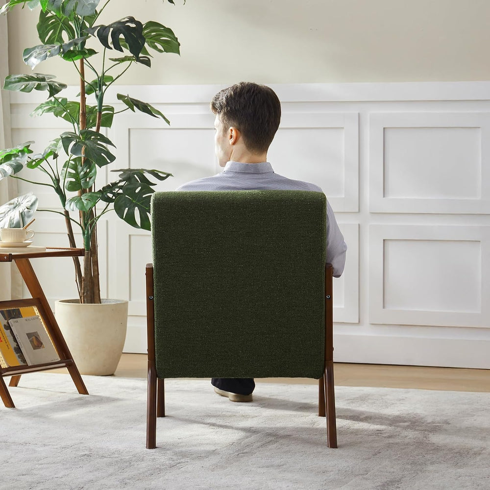 Achicsofar Accent Chair Mid Century Modern Armchair with Lumbar Support Pillo...