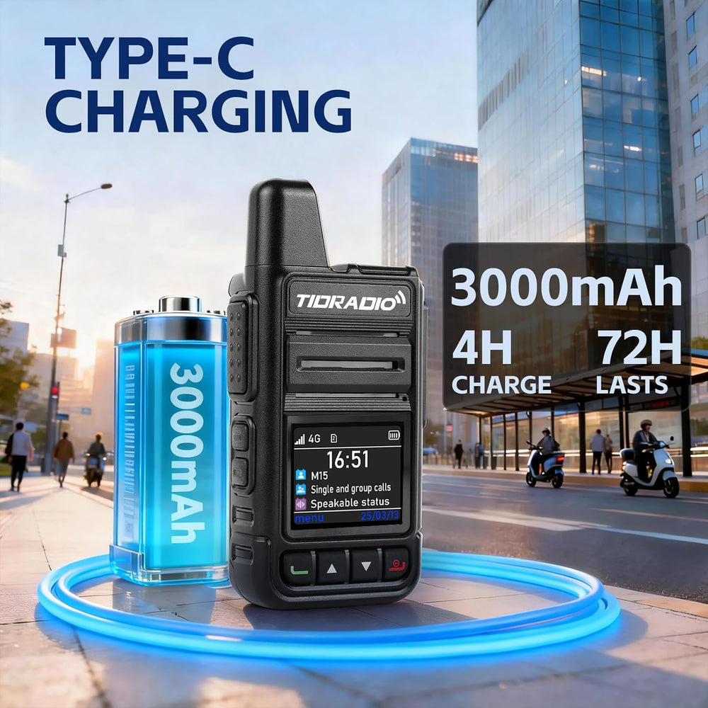 TIDRADIO Rapid Global Walkie Talkies 5000 Mile Long Range Poc radios, 4G LTE ...