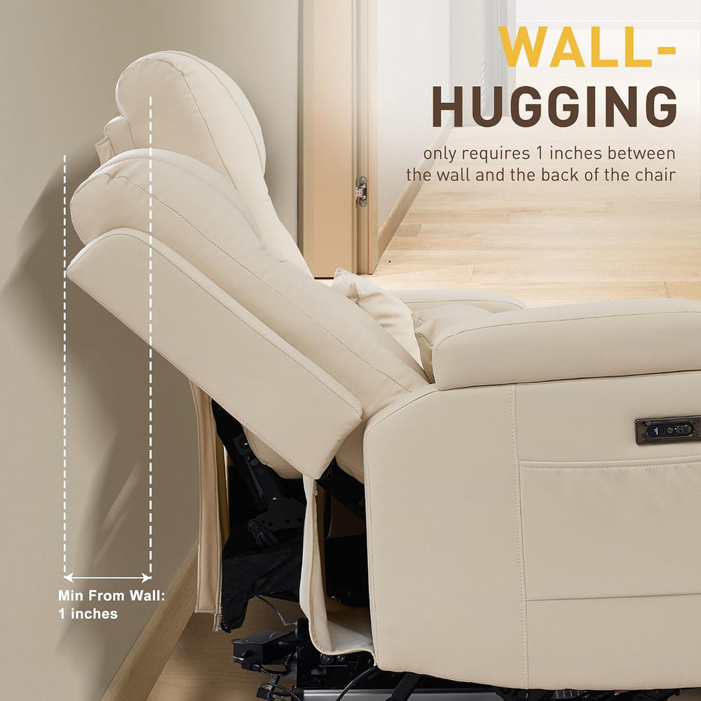 URRED Wall Hugger Power Reclining Loveseat Sofa，Beige：68.1" - 2 Seats | ...