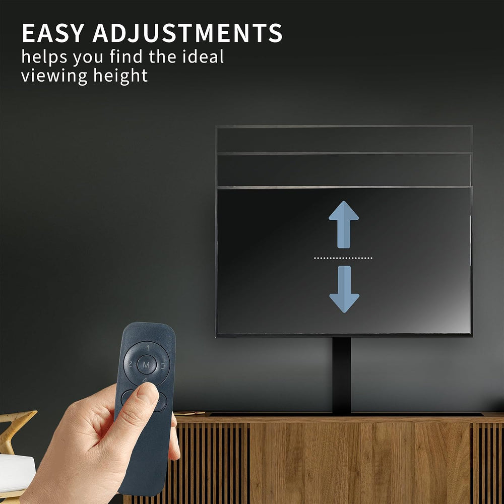 VIVO Motorized Large TV Stand for 37 to 77 inch Screens, MOUNT-E-UP80D | Blac...