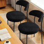 SoarFlash Kitchen Table and Chairs for 2, 24" Dining Table Set for 2 with Velvet Upholstered Chairs, 3 Piece Round Kitchen Table Set, Dining Room Table Set for Small Space, Apartment
