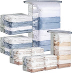 8 Pack Vacuum Storage Bags, Cube Combo (3 Jumbo+5 Medium), Vacuum Seal Bags for Clothing, Bedding, Blanket, Space Saving Closet Organization