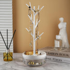 Branch Jewelry Rack With Rotatable Base and Storage Box Tree Tower Rack Hanging Organizer for Ring Earrings Necklace Bracelet,Suitable for living rooms, bathrooms,offices,etc.