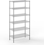 18" Deep x 36" Wide x 74" Height Wire Shelving Kit | 6-Tier | NSF Commercial Storage Rack Unit