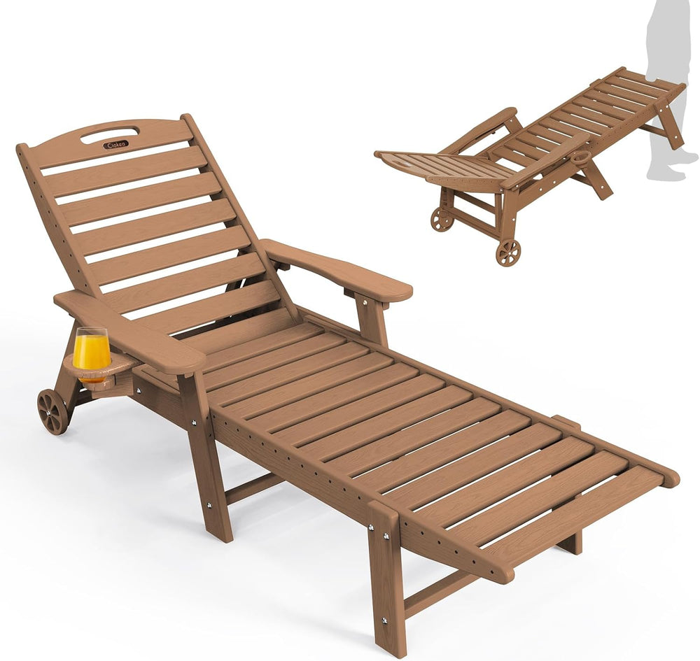 Ciokea Lounge Chair Outdoor, Oversized Chaise Lounge Chair with 5 Positions, ...