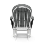 Storkcraft Premium Hoop Glider & Ottoman (White/Gray) — GREENGUARD Gold Certified Nursery Glider, Solid Wood Craftsmanship, Smooth-Gliding, Award-Winning