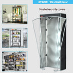 Dustproof Garment Rack & Shelf Cover, Fits 31.5"W x 15.7"D x 72"H | Clear PVC Front Shelving Cover for Clothing Storage, Home, Laundry or Basement (No Shelves)