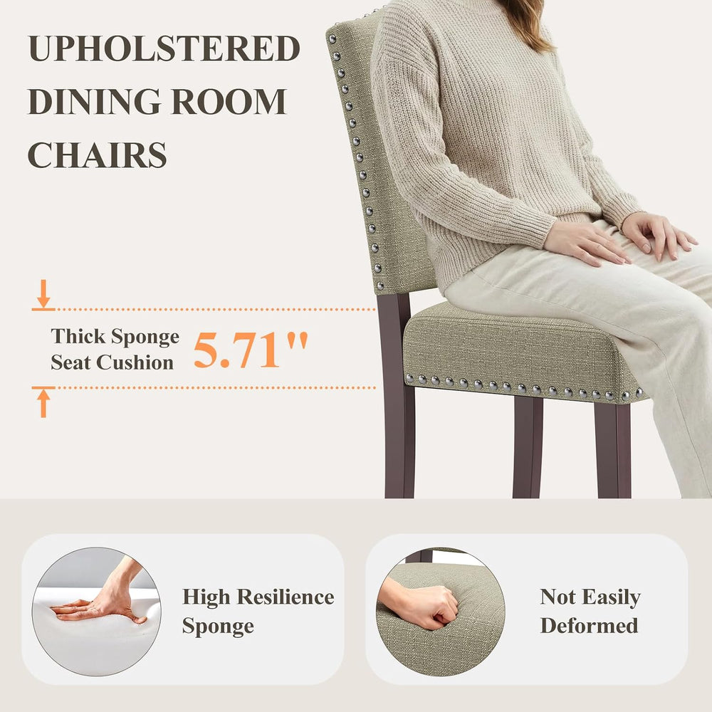 MALOL Upholstered Parsons Dining Chairs Set of 6, Modern Dining Room Chairs w...